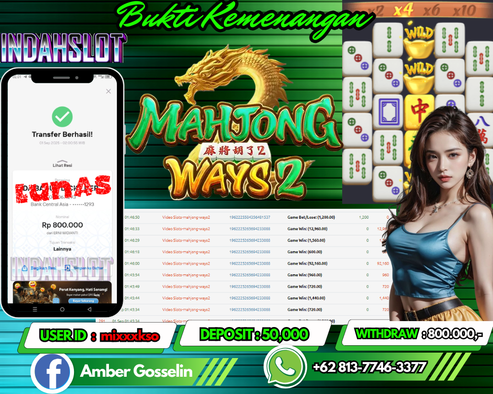 INDAHSLOT MAHJONG WAYS 2 Rp 800.000,- LUNAS!!