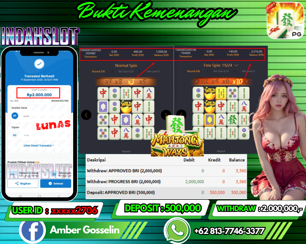 INDAHSLOT MAHJONG WAYS 1 Rp 2.000,000,- LUNAS!!