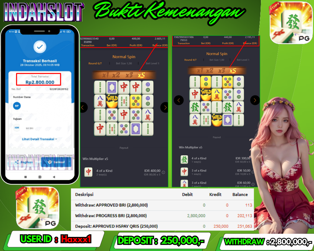 INDAHSLOT MAHJONG WAYS 1 Rp 2,800,000,- LUNAS!!